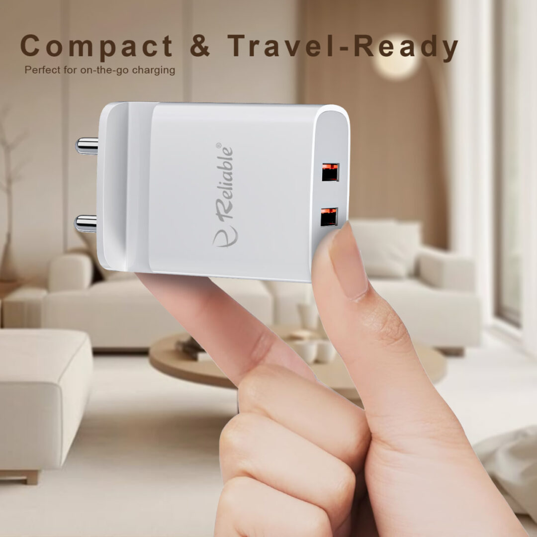 dual usb mobile stand charger v8