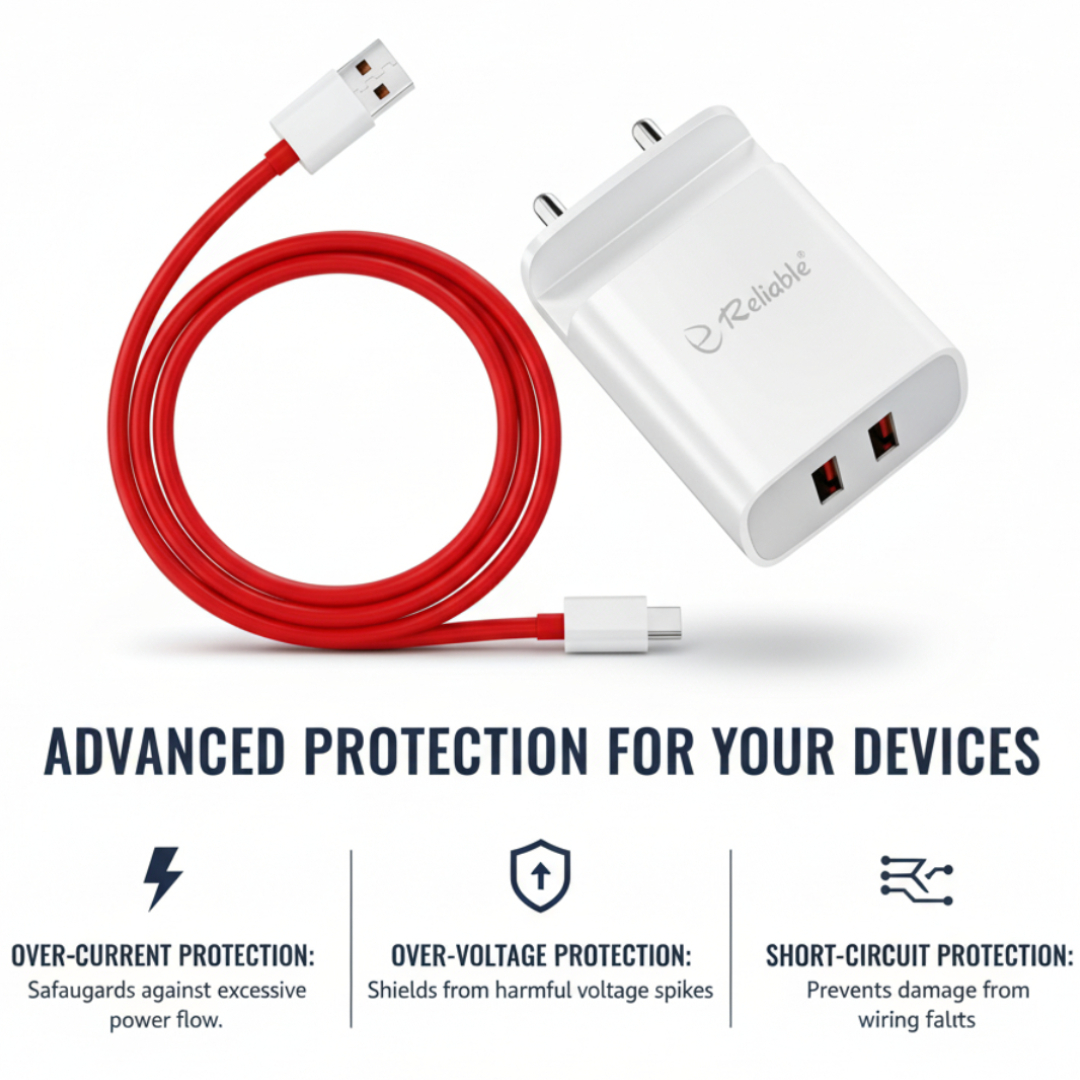 Reliable Dual USB Charger with Built‑In Mobile Stand