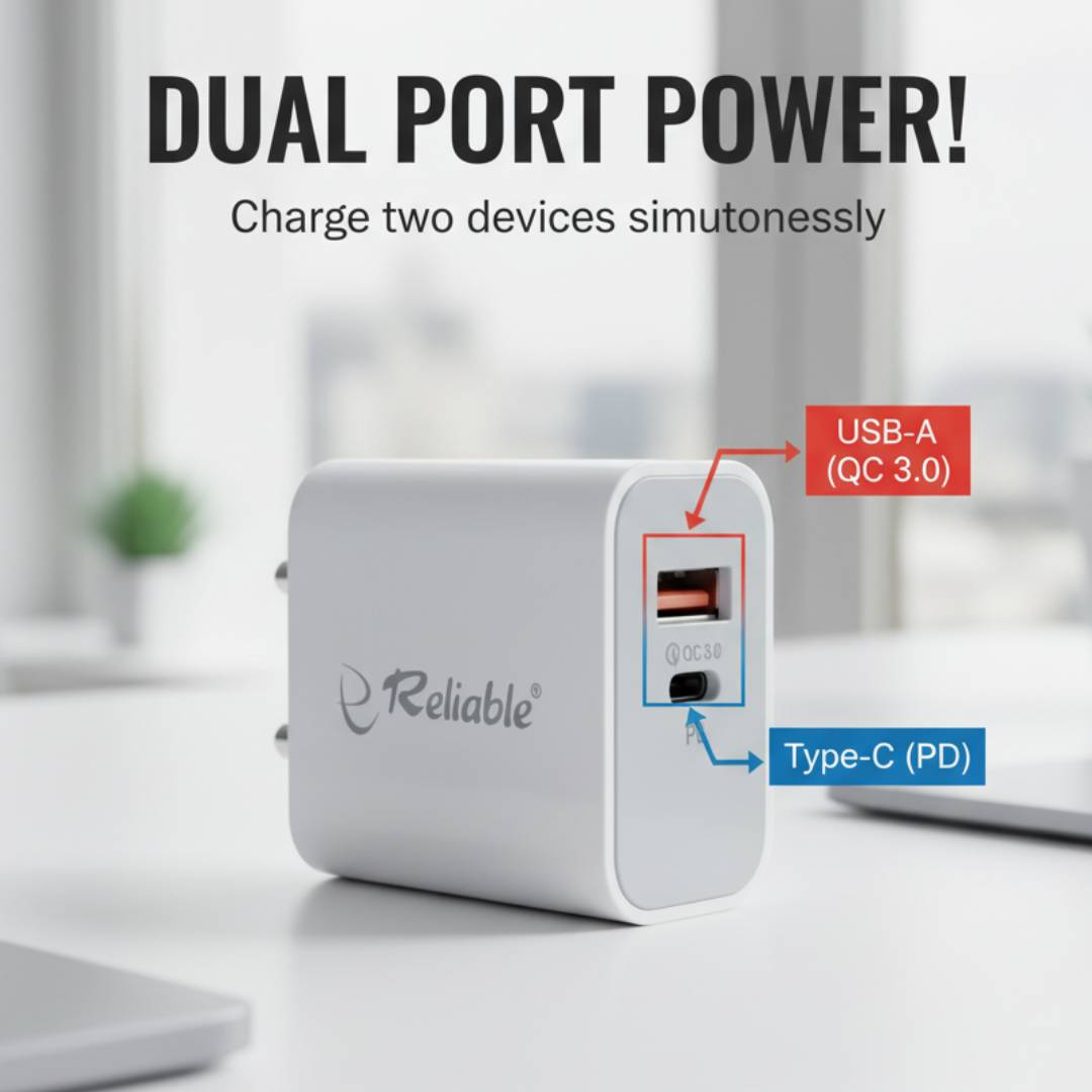 Reliable PQ1 80W Dual Port Fast Charger