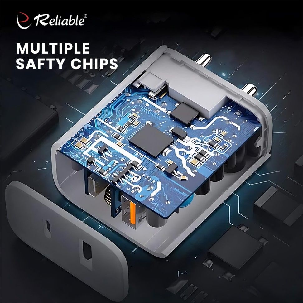 reliable pq1 80w dual port fast charger with pd type c support