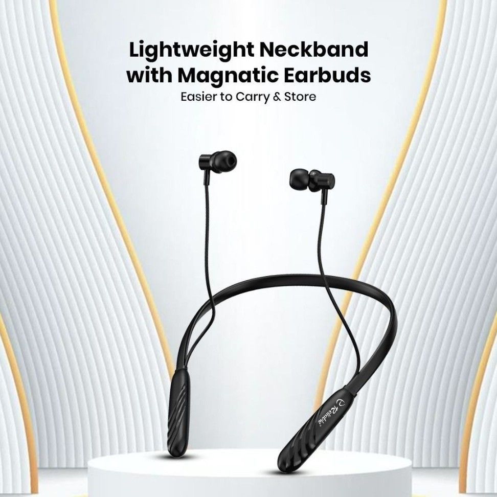 joy reliable ultimate 300h neckband | 300 hour battery | deep bass | fast charging | bluetooth 5.3 | magnetic earbuds
