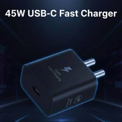 Reliable Captain 45W USB-C PD Fast Charger Block + Type-C to C Cable, High-Speed Wall Adapter