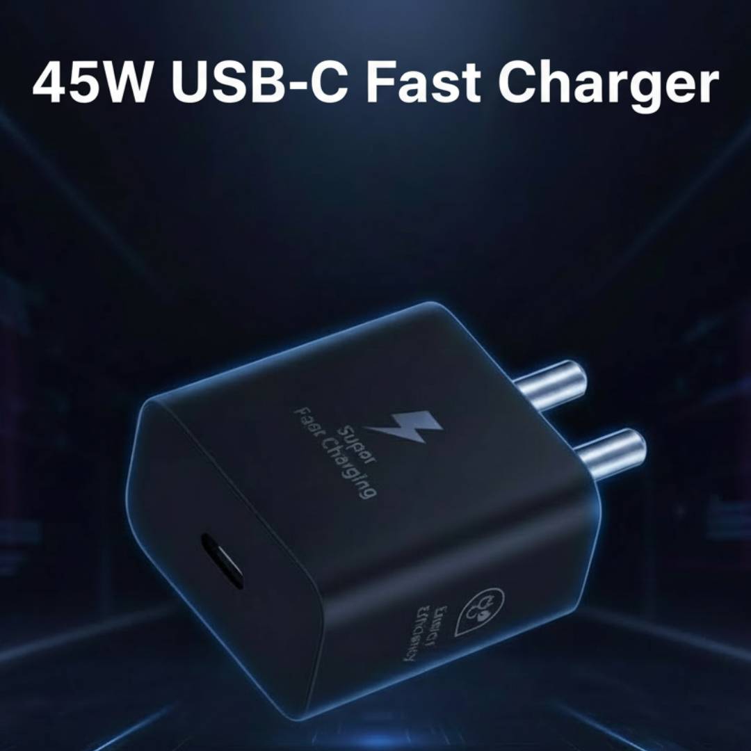 Reliable Captain 45W USB-C PD Fast Charger Block + Type-C to C Cable, High-Speed Wall Adapter