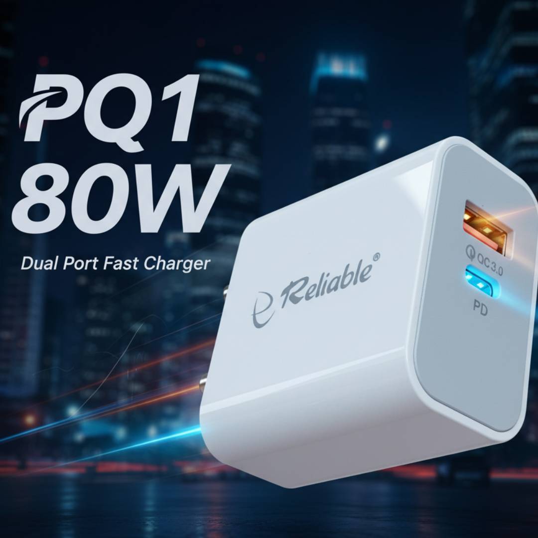 Reliable PQ1 80W Dual Port Fast Charger