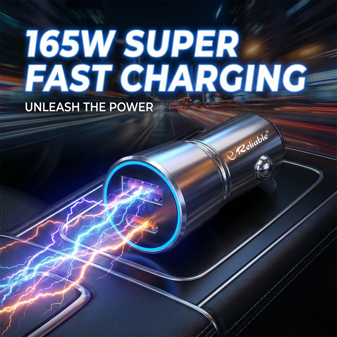 Reliable TURBO LED 165W Super Fast Car Charger