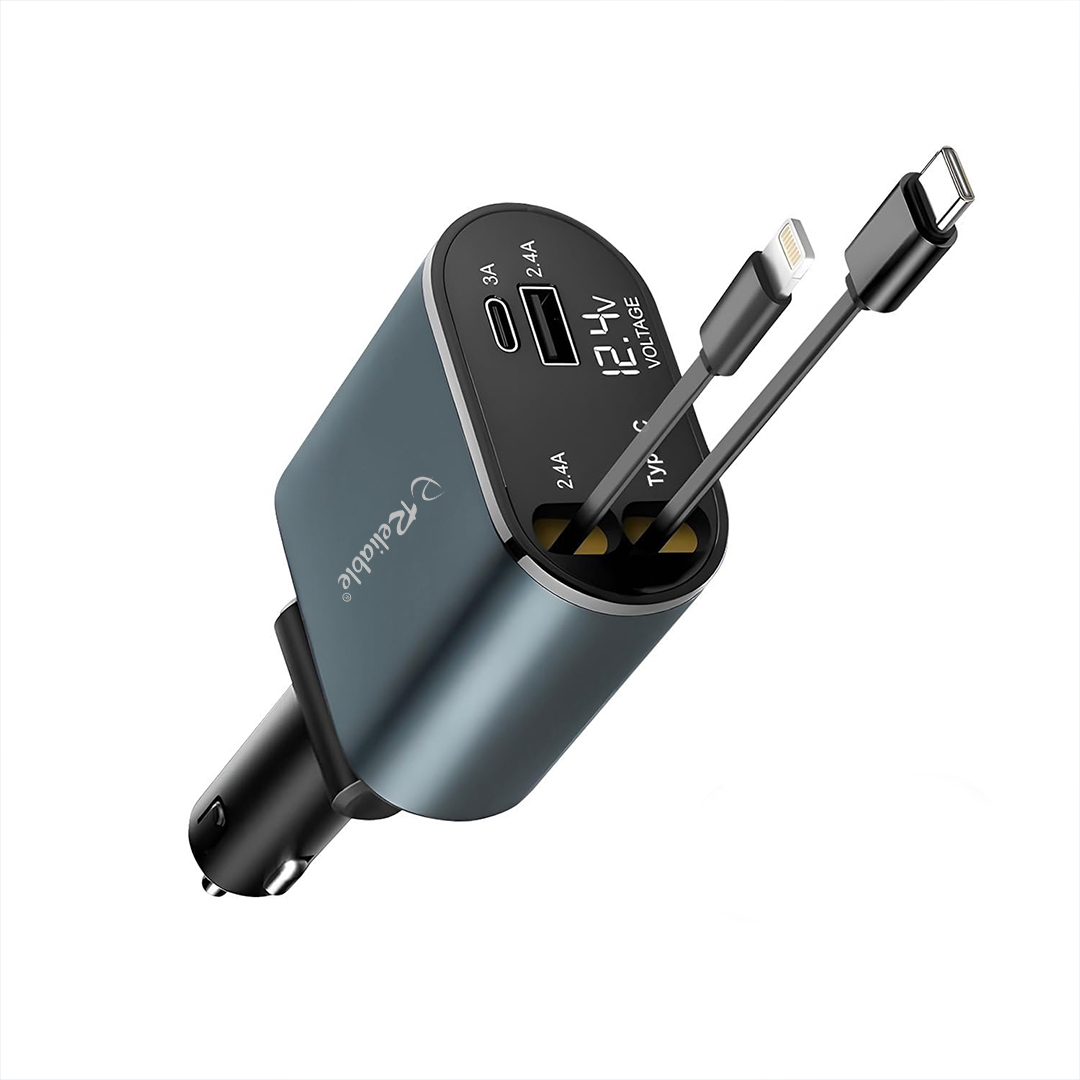 Reliable 120W 4-in-1 Super Fast Car Charger